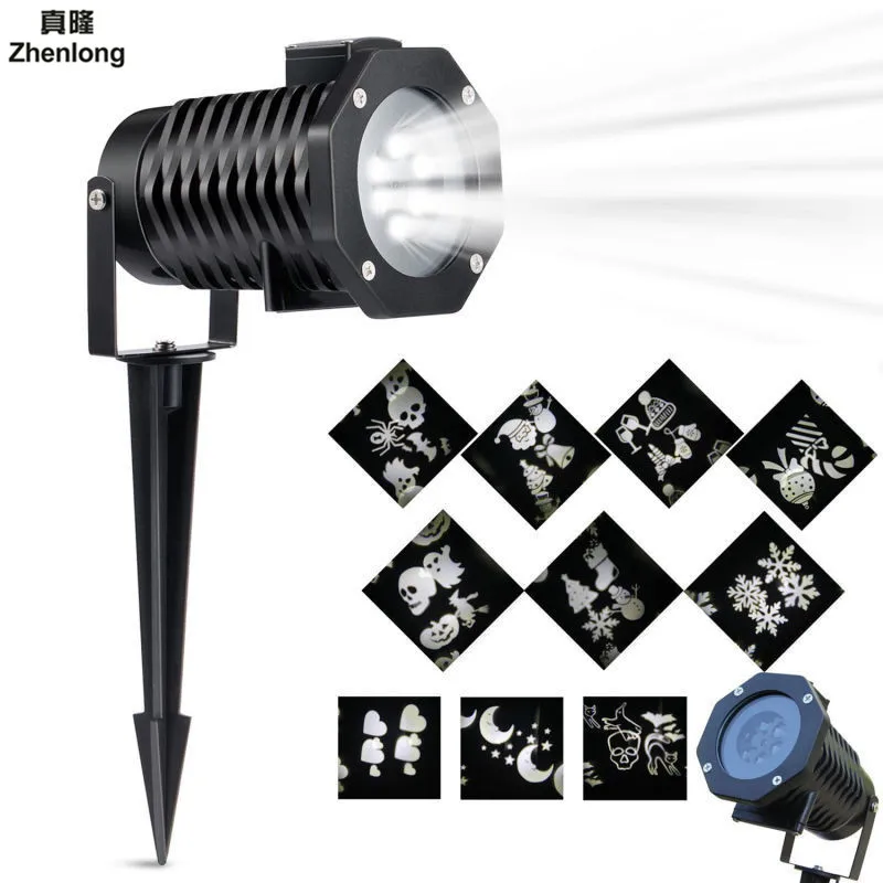

10PCS Switchable Pattern Waterproof Rotating Christmas laser Projector lamp Outdoor Party Halloween Patio Decoration Stage Light