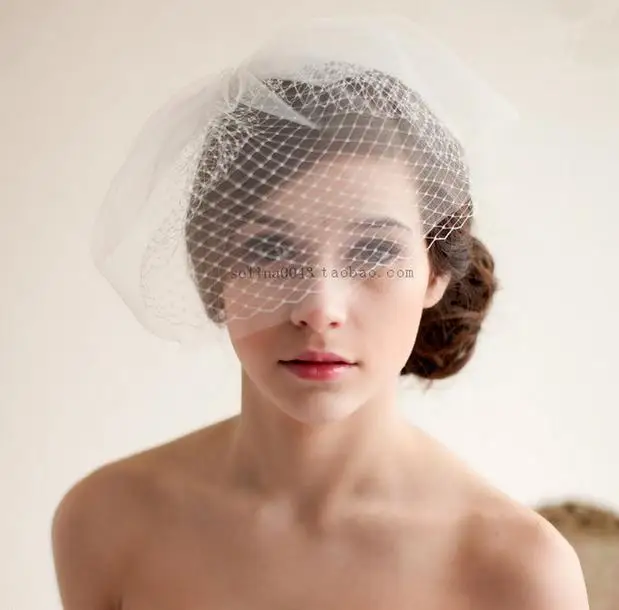 

Elegant Wedding Headdress Bridal Birdcage Face Veil Fascinator Hair Comb Short Birdcage Wedding Veils Short Bridal Accesories