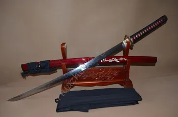 

1095 High Carbon Steel Full Tang Blade Dragon Tsuba Japanese Samurai Sword Katana can cut bamboo tree special saya