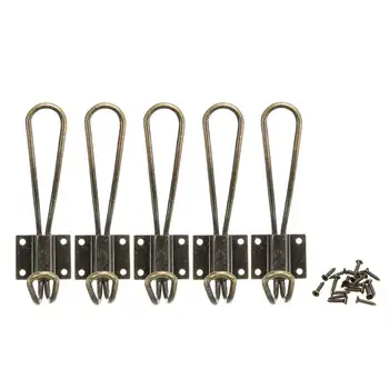 

5Pcs/Set Home Vintage Industrial Metal Clothes Rack Retro Style Pipe Wall Robe Hooks Towel Hook Coat hook Store Shelf Rack Hat