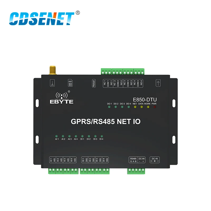 E850-DTU(4440-GPRS) GRPS модем ModBus RTU TCP 12 канальный сетевой IO контроллер RS485 интерфейс