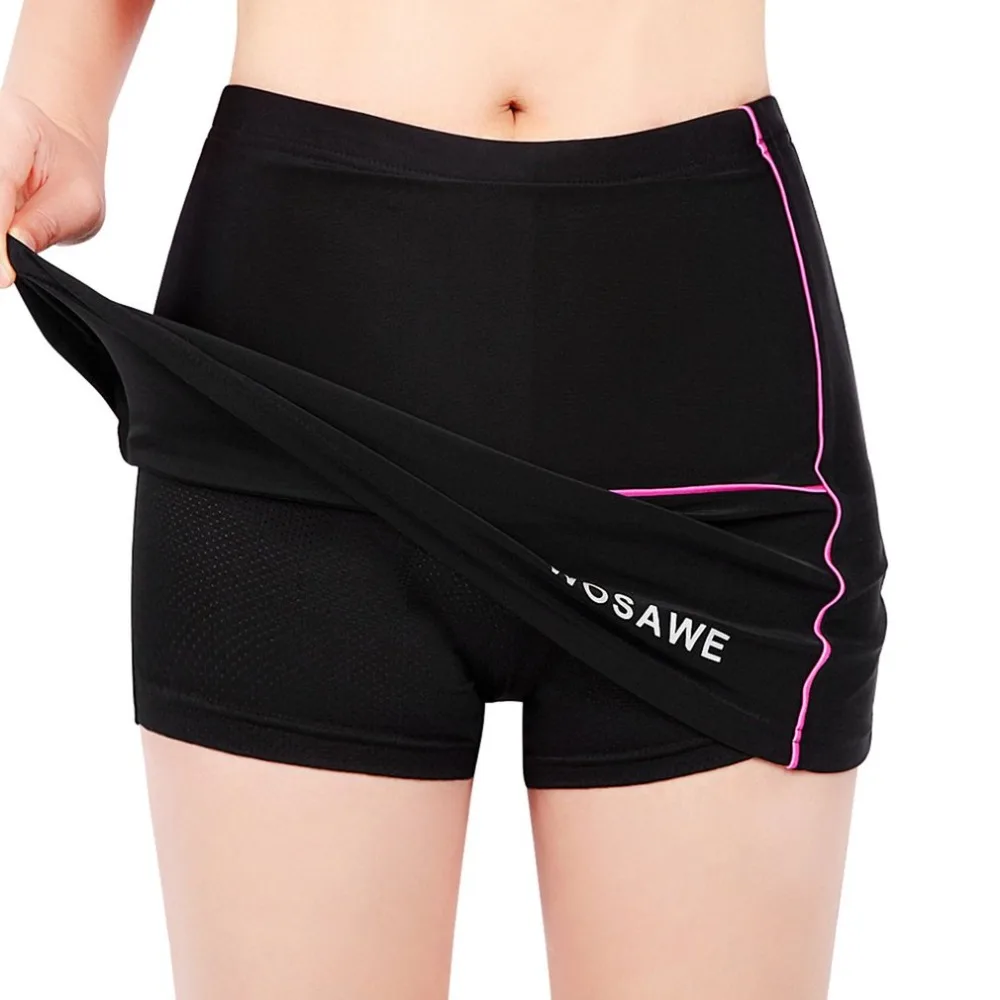 Wolfbike Women Cycling Shorts Skirts 4d Padded Gel Black Underpant 