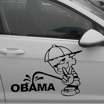

2X 2017 hot car-styling Funny Bad Boy V Victory Sign Pee Piss On Anti Obama Car Sticker For Side Door Truck Vinyl Decal JDM