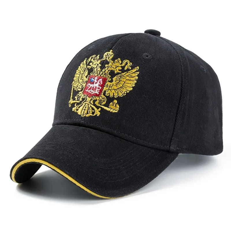

New Unisex 100% Cotton Baseball Cap Russian Emblem Embroidery Snapback Fashion Hats For Men & Women Patriot Caps