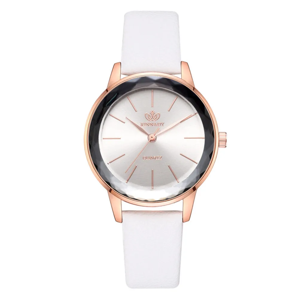 

2019 New Temperament Fashion Women Leather Strap Watch Clock Ladies Girl Crystal Exquisite Dress Gift Quartz Watch Reloj Mujer#B