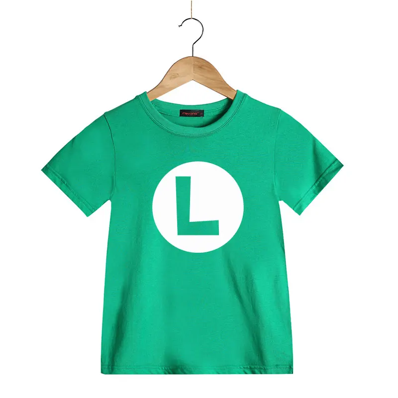 

Super Mario Bros. Kids Cosplay T Shirts Luigi/Wario/Princess Peach/Waluigi/Mario Boys Girls Summer Clothes Summer T-shirt Tops