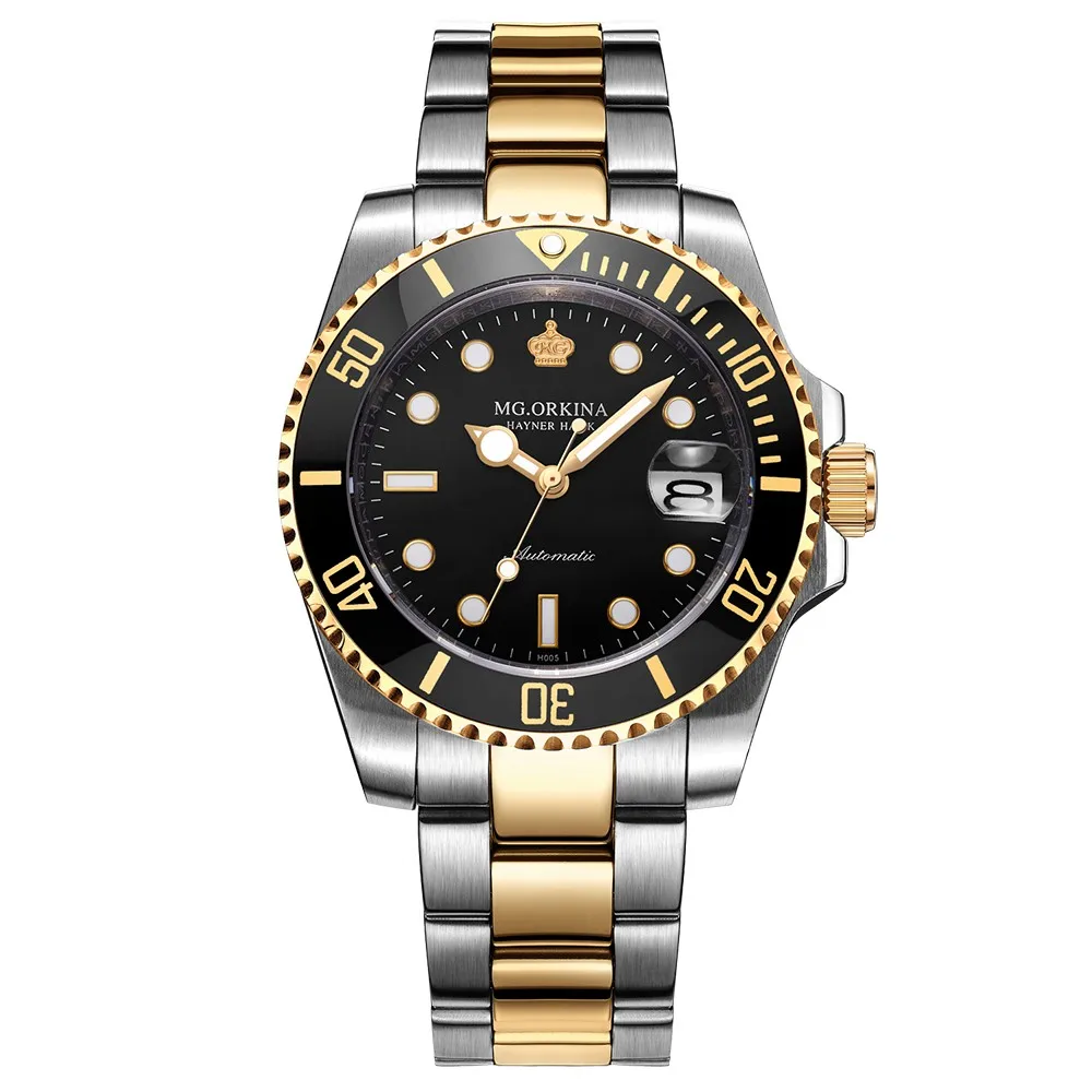 Good Product  MG. ORKINA Luxury Series Classic Designer Wristwatch Stainless Steel Montre Homme 3ATM Water Resist