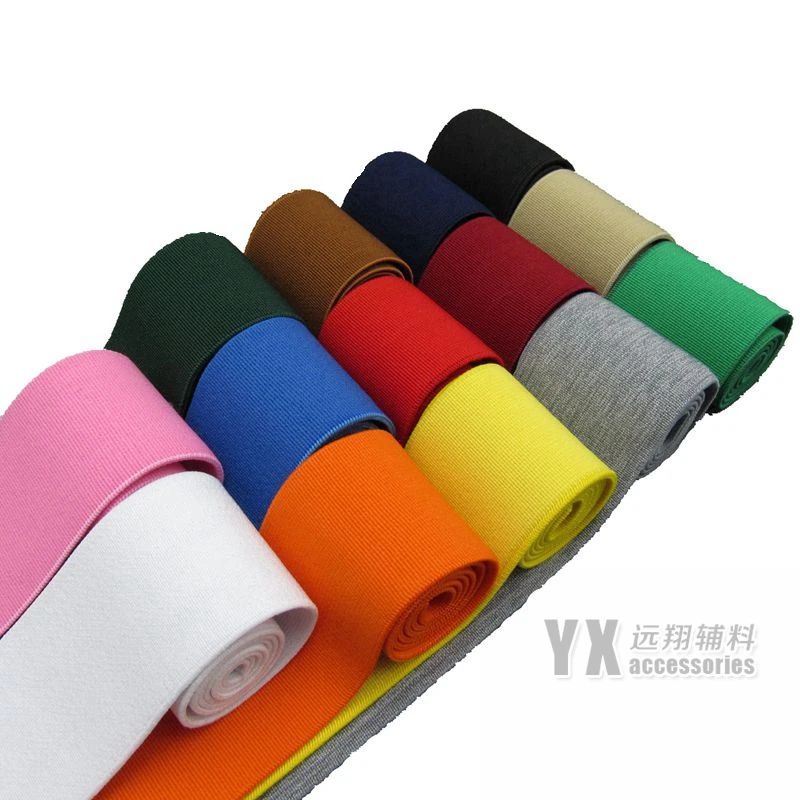 

4meters 40mm wide sofy elastic webbing colorful stretchy bands for clothes skirt belt high quality 14colors diy acessories