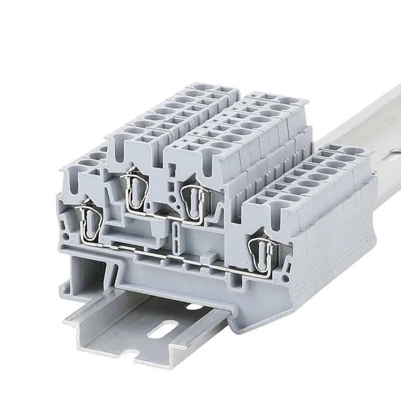 10 шт. Феникс Тип STTB-2.5 24-12 AWG быстрый разъем проводки двухслойный din-рейку модульный Push in клеммные блоки STTB2.5