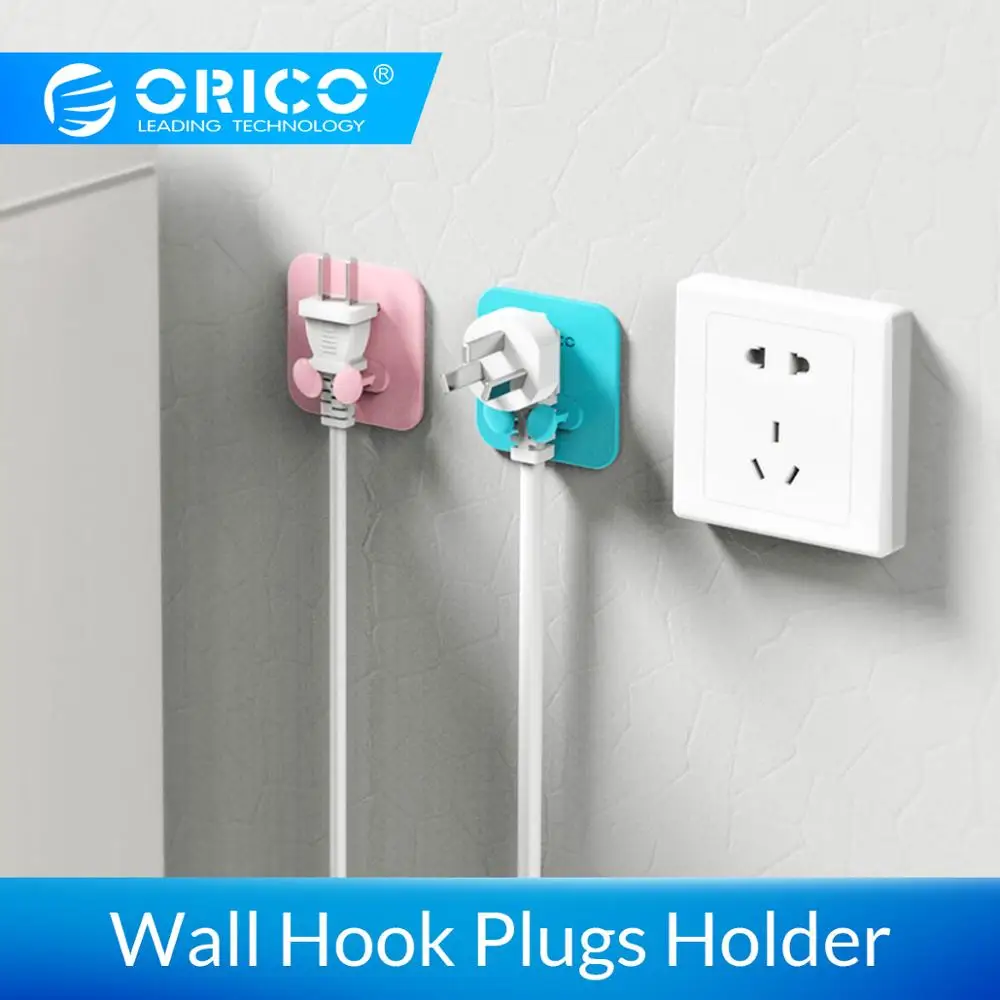 

ORICO Silicone Wall Hook Hanger Plug Holder Dual Hook Cable Holder For Kitchen Bathroom Bedroom Accessories Waterpoof Hook