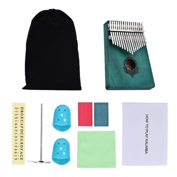 

MagiDeal 17 Key Kalimba Thumb Piano Mbira Solid Wood Finger Percussion with Accessory Kit