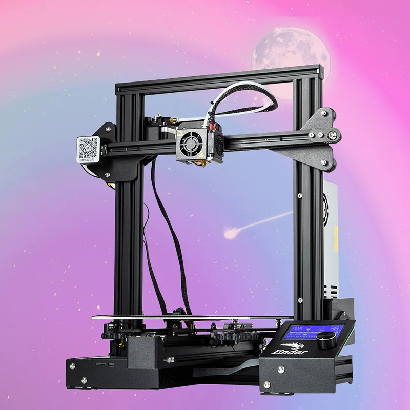 

2018 Creality 3D Ender-3 PRO 3D Printer Upgraded Cmagnet Build Plate Resume Power Failure Printing DIY KIT MeanWell Power Supply
