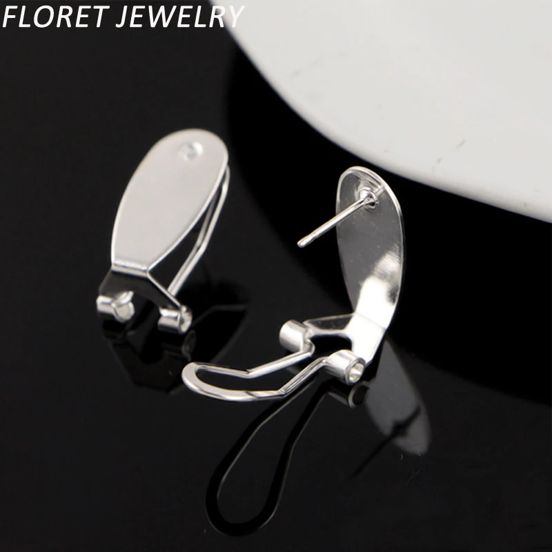 Floretfig 400pcs 200pairs Fingernail Earring Post Two Colors Silver Floretfig 400pcs 200pairs Fingernail Earring Post Two Colors Silver And Gold Clip Earrings Costume Jewelry Accessories Lot In From