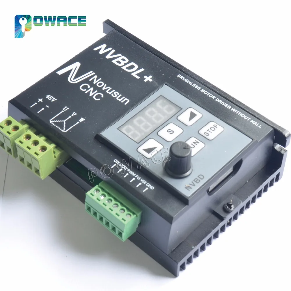 US $106.11 EU DeliveryFree VAT 400W Brushless Motor Driver NVBDL Without Hall BL Engraver Spindle Motor 48VDC ER8
