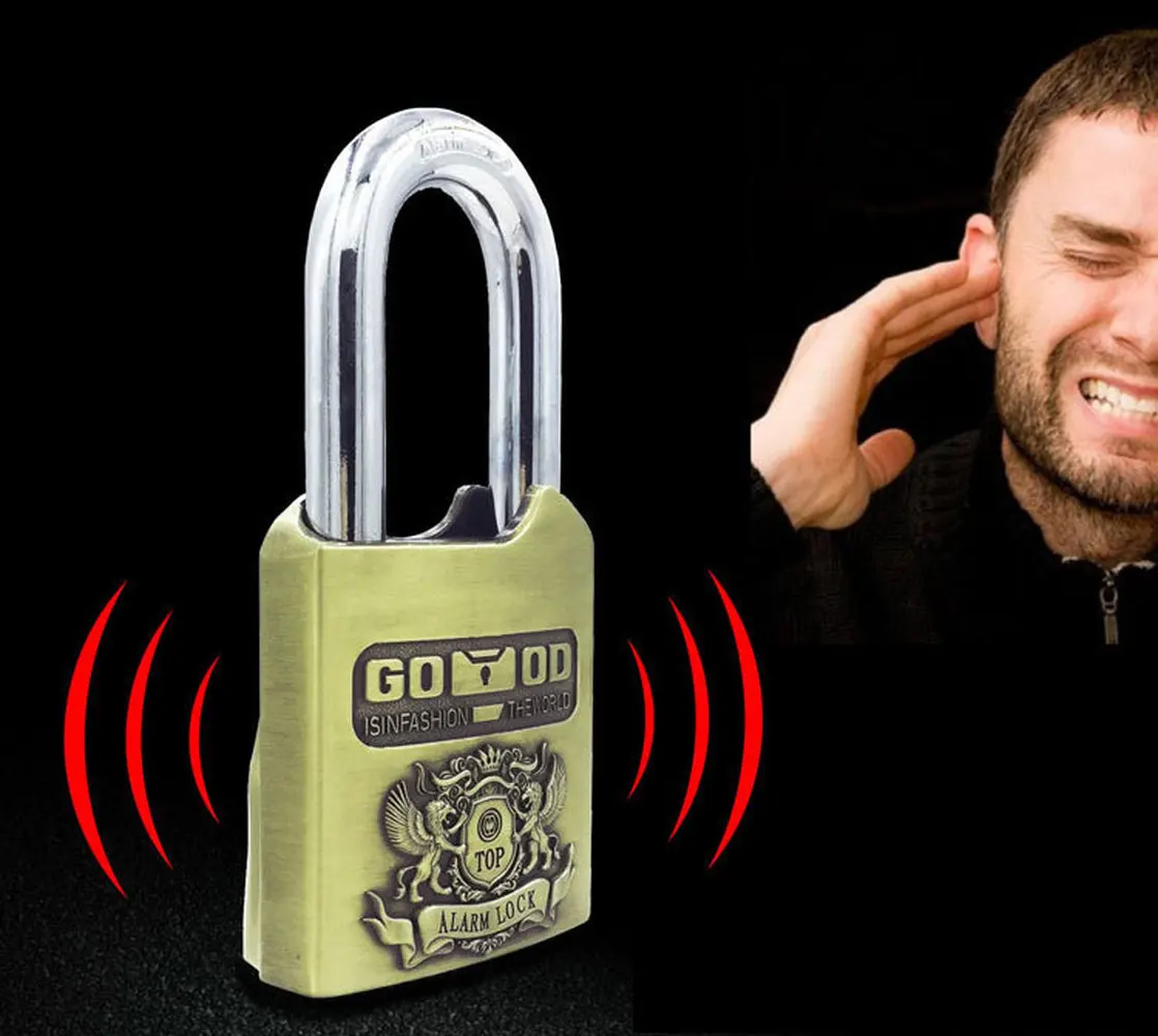 

Smart alarm lock padlock warehouse door dormitory cabinet drawer anti-theft lock waterproof anti-rust anti-crowbar lock