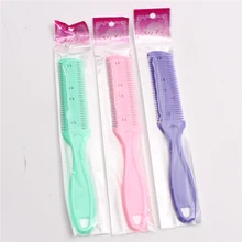 120 шт. двойными бортами волос Бритва расческа режущий разведение Shaper стрижка Уход за лошадьми Для мужчин Для женщин волос триммер удаление инструмент 6101