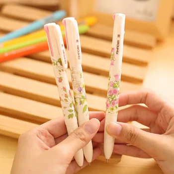 

Korean style hobby stationery fourcolor ballpoint pen 4 color pen 0.5mm red green blue black 10pcs/lot