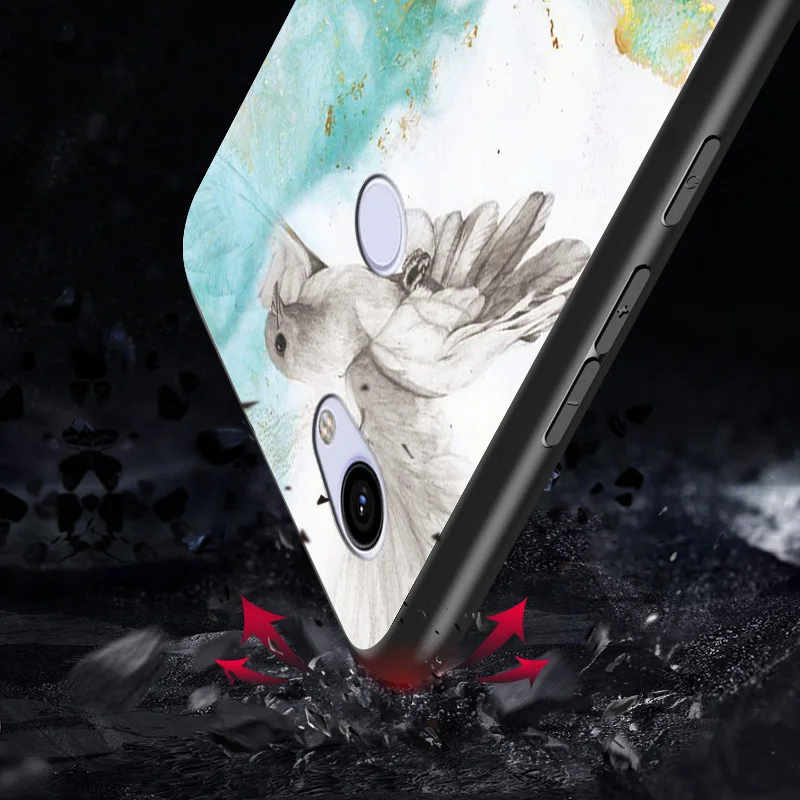 Мраморный чехол из закаленного стекла для Google Pixel 3A XL градиентная защитная задняя
