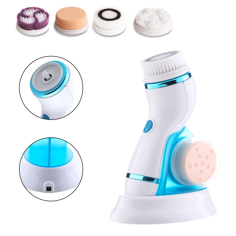 

Multifunction Electric Ultrasonic Rotating Face Brush Cleanser Whitening Blackhead Removal Oil-control Facial Cleansing Machine