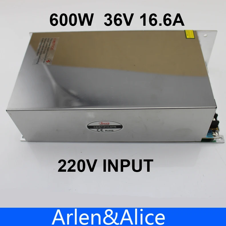 

600W 36V 16.6A 220V input Single Output Switching power supply AC to DC