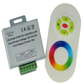 

DC12V 24V 3*4A 12A Aluminum led RGB touch Controller RF RGB led lamp controller 5Key Wireless RF Dimmer Control Touch Remote