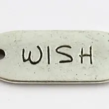 300 шт. тибетский серебряный овальный Wish разъем A5289