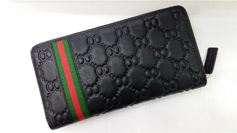 

Luxury famous unisex clutch long wallet vogue top sale zipper pouch card holders wallets classic design money bag zero purse