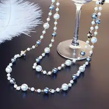 Double Layers Simulated Pearl Chain Long Necklace Women Fashion Jewelry Necklaces Flower Design 2018 Fine Gift Double Layers Simulated Pearl Chain Long Necklace Women Fashion Jewelry Necklaces Flower Design 2018 Fine Gift