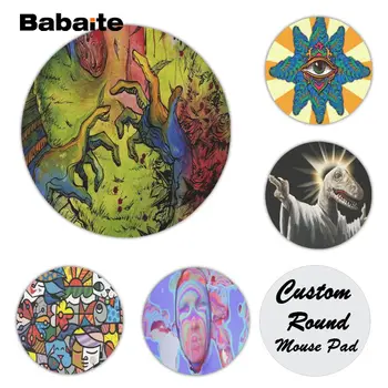 

Babaite New Designs Psychedelic art style Silicone Pad to Mouse Game Size for 200*200*2mm and 220*220*2mm Round Game Mousepad