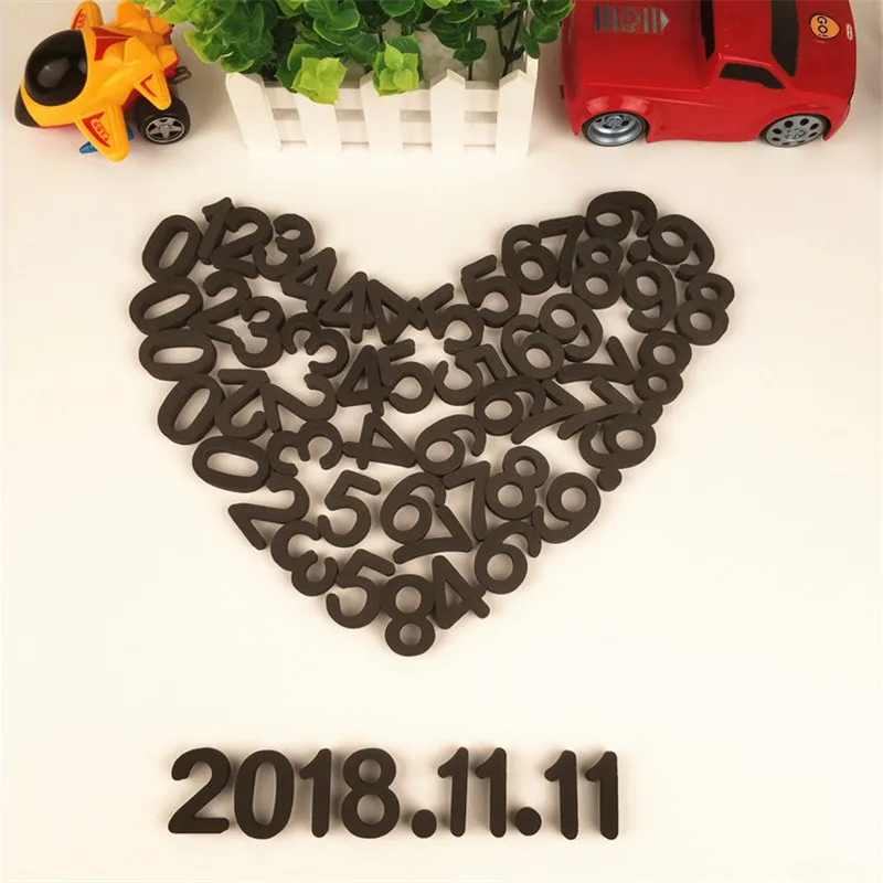 

Yooap 3.7CM 6-Group 11pcs/set Magnetic Fridge Numbers & Dot Home Decoration Accessories DIY Wall Decoration Foam-Black and White