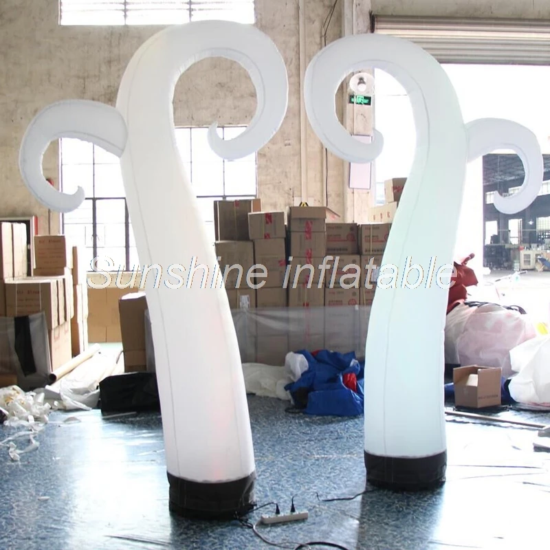 

Event Decoration Inflatable Cone Tusk with LED Light inflatable lighting column inflatable colorful led pillar