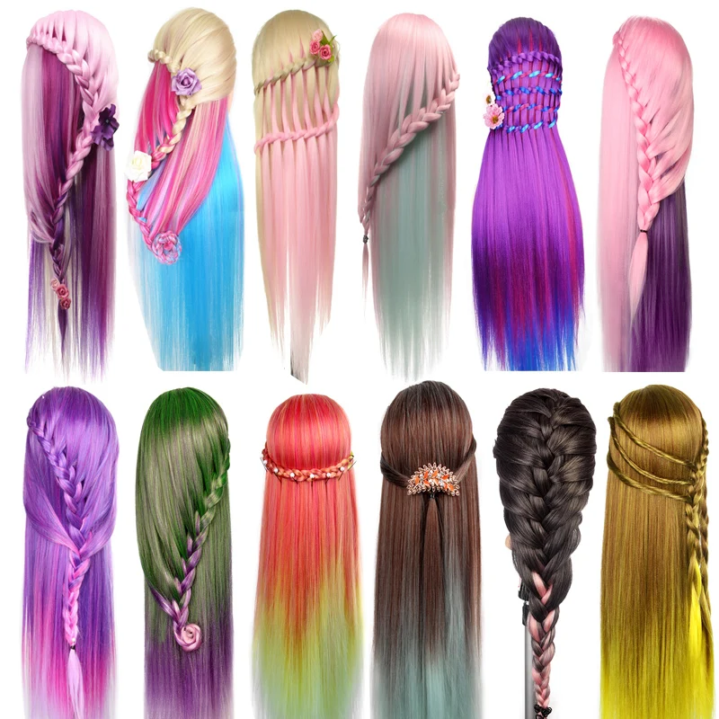 Image result for hair mannequin colorful
