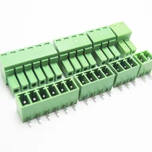 3,81 мм шаг PCB вставные Винтовые клеммные блоки, вилка+ правый угол контактный разъем 2 Pin до 16 Pin