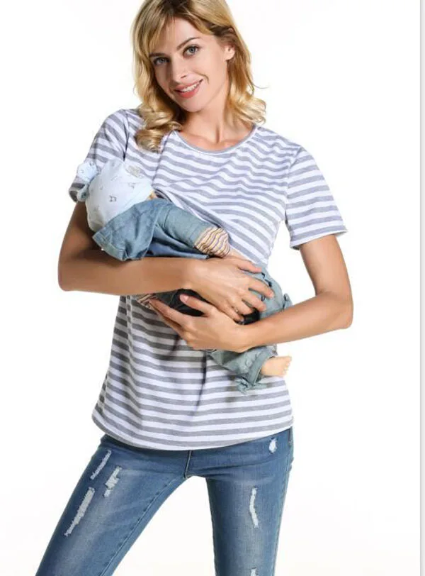 Летние топы для кормления для беременных и кормящих одежда футболка для грудного вскармливания Беременность Костюмы футболки для беременных женская одежда