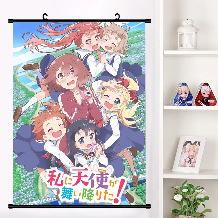 Аниме Watashi ni Tenshi ga Maiorita! Hana Shirosaki Косплей настенная прокрутка росписи постер