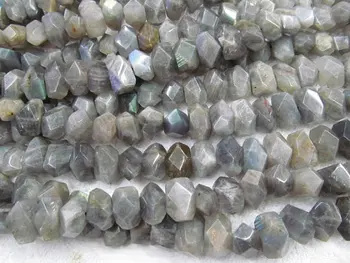 

10-25mm full strand wholesale genuine labradorite beaded freeform nuggets slab faceted blue jewelry beads