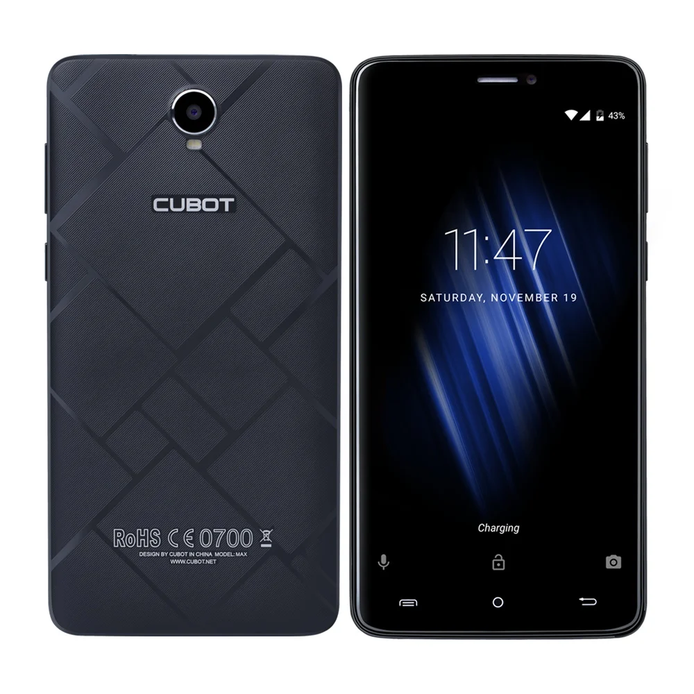 Смартфон Cubot Max с большой батареей, 4100 мАч, 6,0 дюймов, Android 6,0, Восьмиядерный процессор MTK6753A, 3 Гб ОЗУ, 32 Гб ПЗУ, мобильный телефон, 4G, LTEMobile