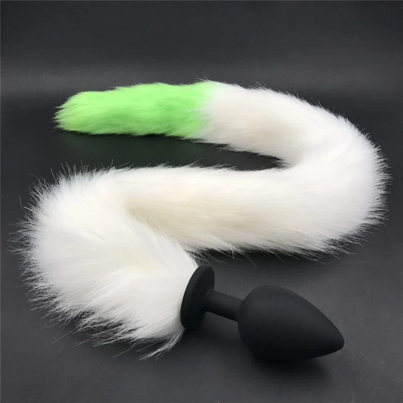 Silicone Anal Plug Tails Butt Green Tail Anus Dilator Bead Feiths Bondage Animal Sex Toys for Couples H8-5-135A | Красота и здоровье