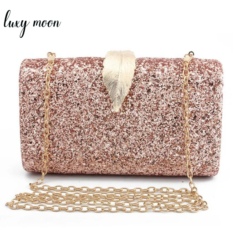 Fashion Sequined Clutch Women's Evening Bags Bling Day Clutches Gold