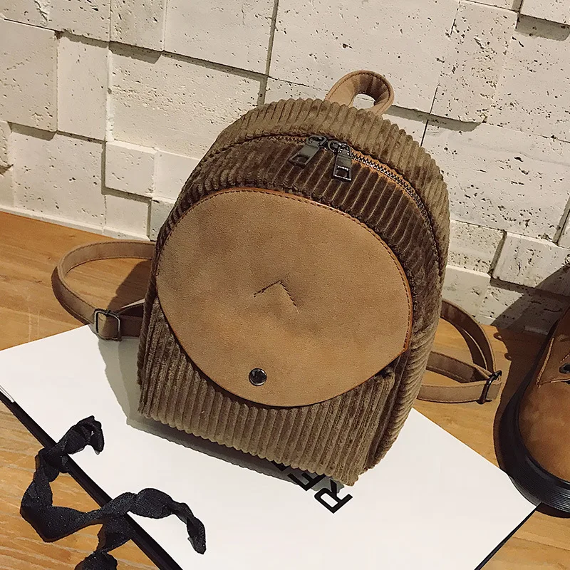 

Miyahouse Female New Arrival Corduroy Mini Backpacks Women Fashion Cute Shoulder Travel Bags Teenage Girls Lovely Small Backbag