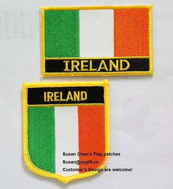 Ireland Flag patches embroidered flag patches national flag patches