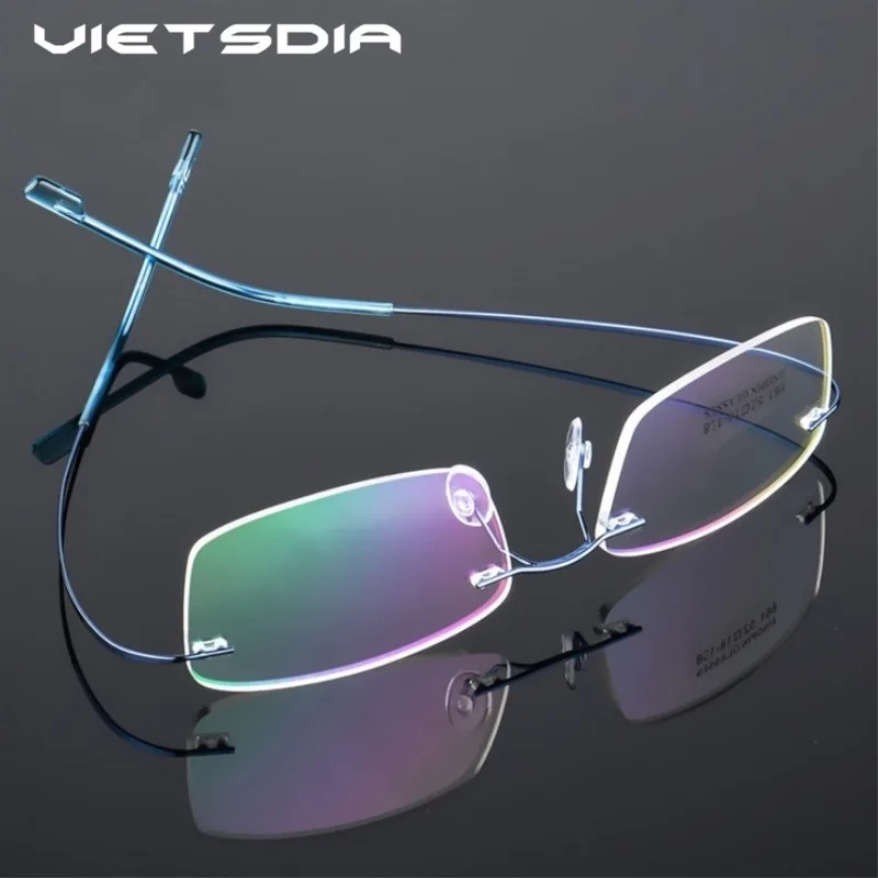 

2019 New Fashion Titanium Eyeglasses Frames Rimless Flexible Optical Frame Prescription Spectacle Frameless Glasses Eye glasses