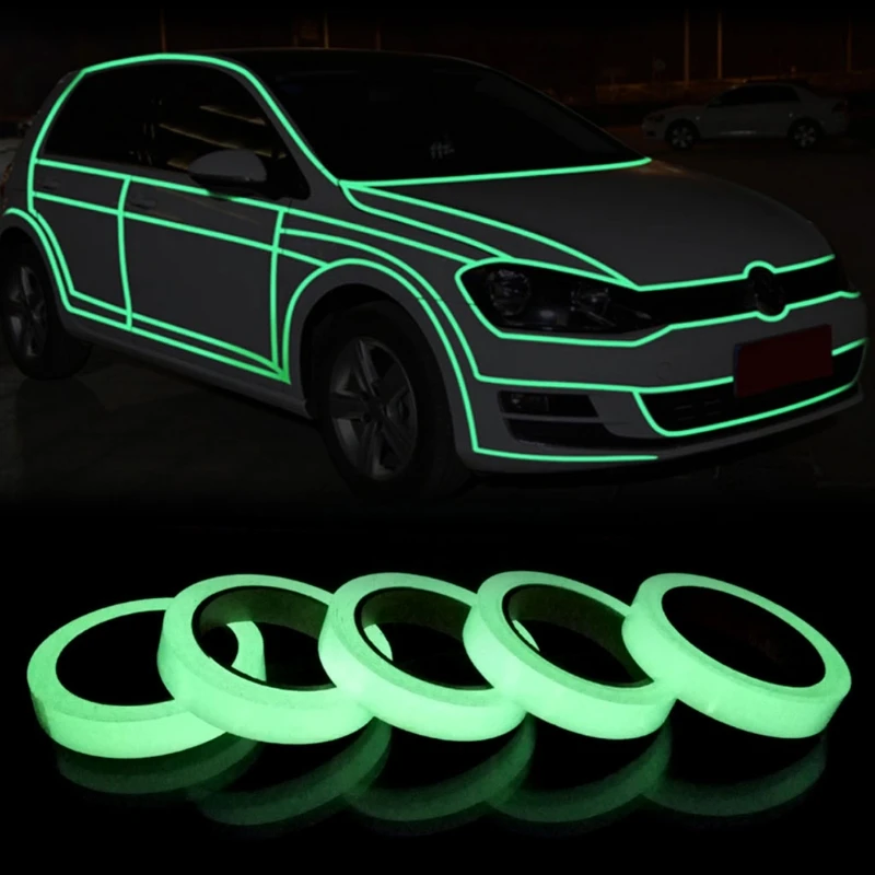 

1PC 3M Green Luminous Tape Glow In The Dark Self-adhesive Warning Security Tape3