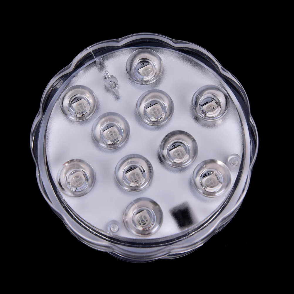 Con pilas RGB 10 LED sumergible IP68 impermeable Piscina boda piscina Pond Iluminación