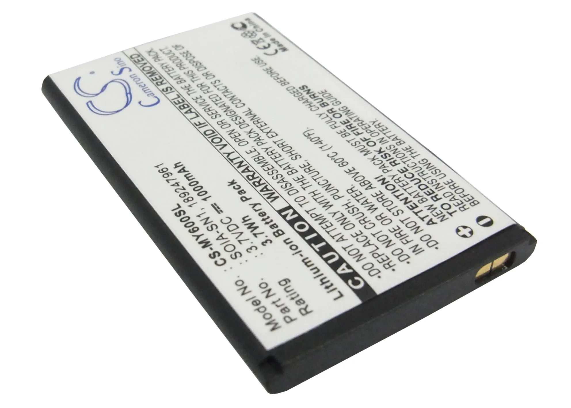 Cameron Sino Аккумулятор 1000 мАч 189247961 252822138 SO1B SN1 SOIA для Sagem MY600v MY 600v MY800v Φ