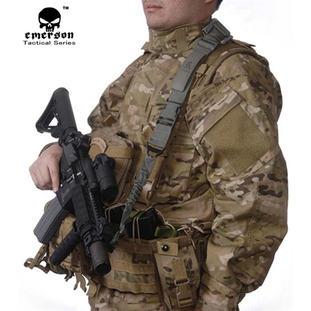 EMERSON Tactical Rifle Gun Strap Battle Sling Airsoft Painball Hunting Gun Sling EM8270 Black EMERSON Tactical Rifle Gun Strap Battle Sling Airsoft Painball Hunting Gun Sling EM8270 Black