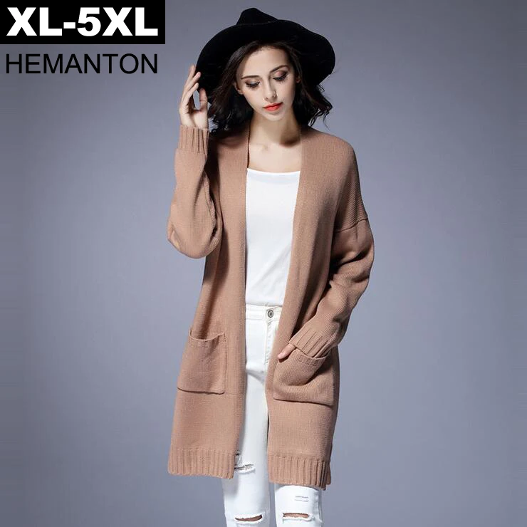 Apricot Women Cardigans Large Size Sweater Coat 2017