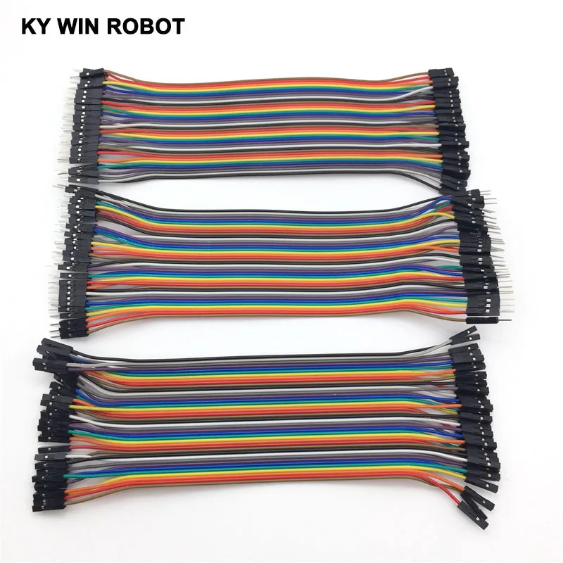 

Dupont Line 120pcs 20cm Male to Male + Female to Male and Female to Female Jumper Wire Dupont Cable for arduino DIY KIT