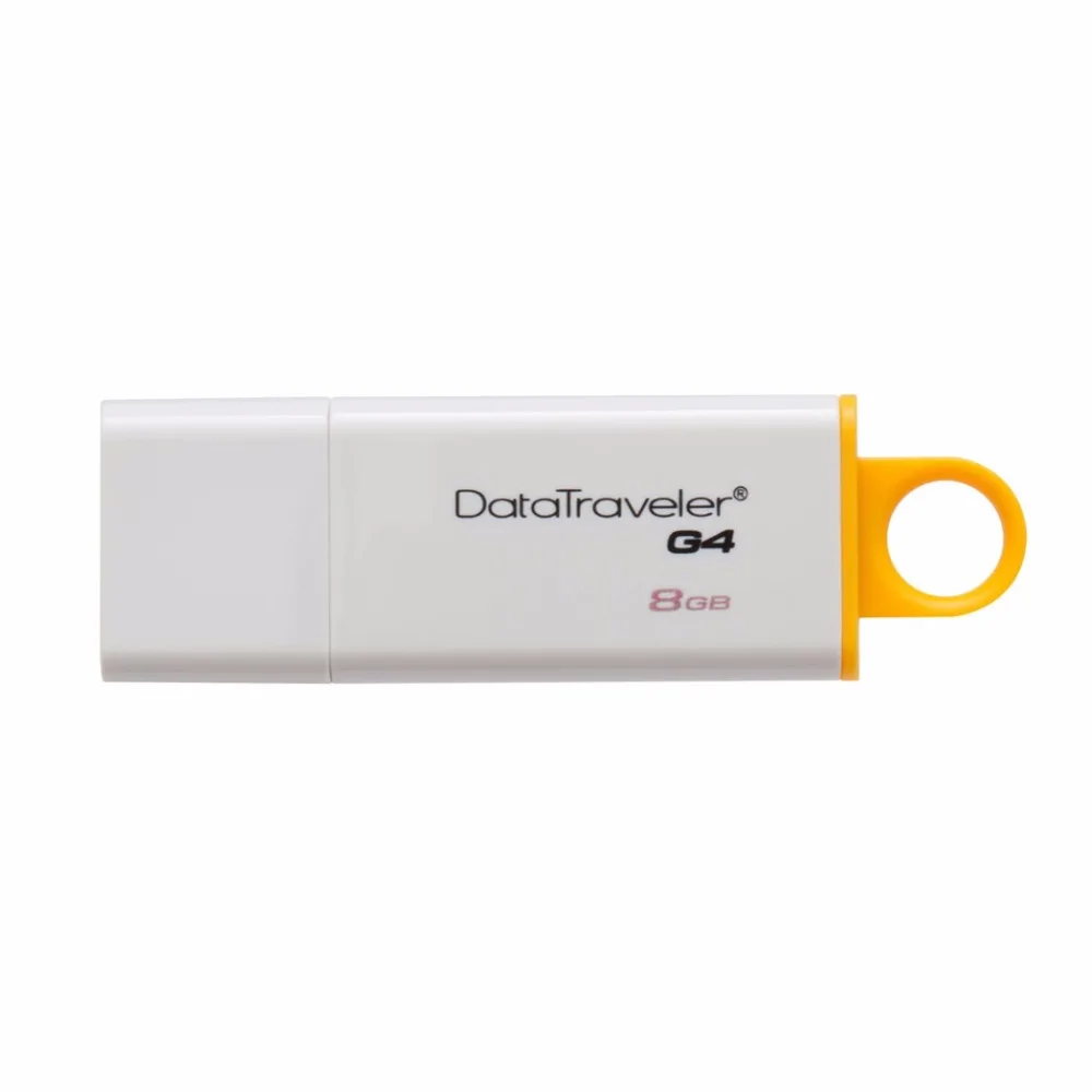 Kingston Technology DataTraveler G4 8 GB DE Memoria USB (USB 3,0 DE 8 GB USB tipo-A tipo Llave) Color Blanco y Amarillo