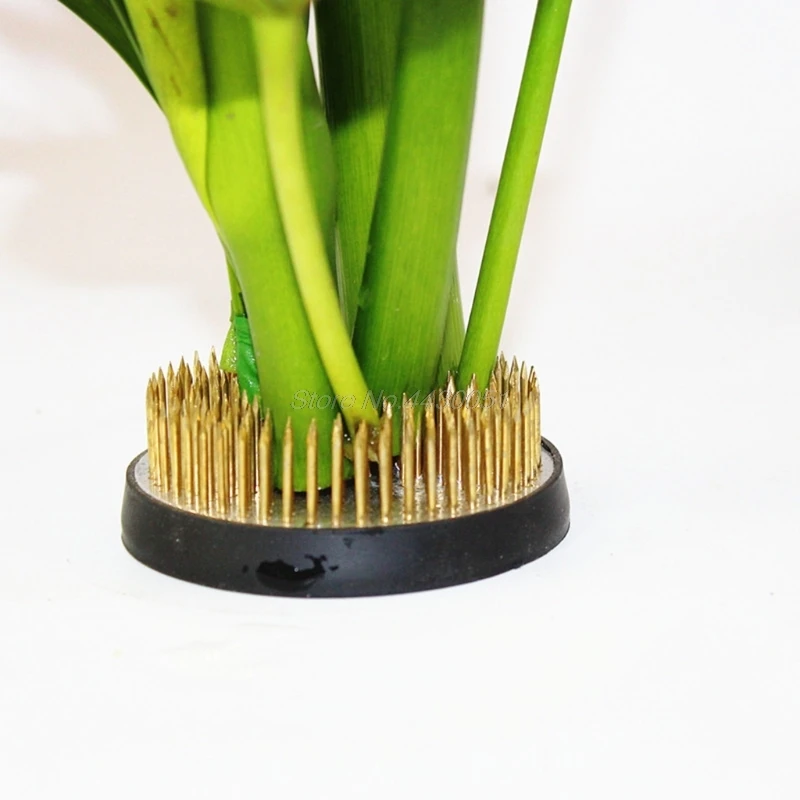 Круглая Цветочная лягушка Ikebana Kenzan с резиновой прокладкой искусство фиксирующие